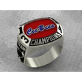 10K White Gold Classic Style Ring, Custom Logo